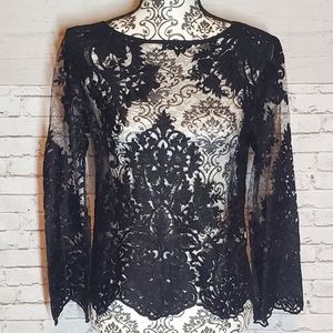 Karen Kane Flare Sleeve Lace Top Size XS